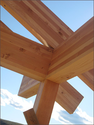 Timberframe detail bu Big Valley Construction